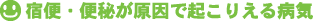 宿便・便秘が原因で起こりえる病気
