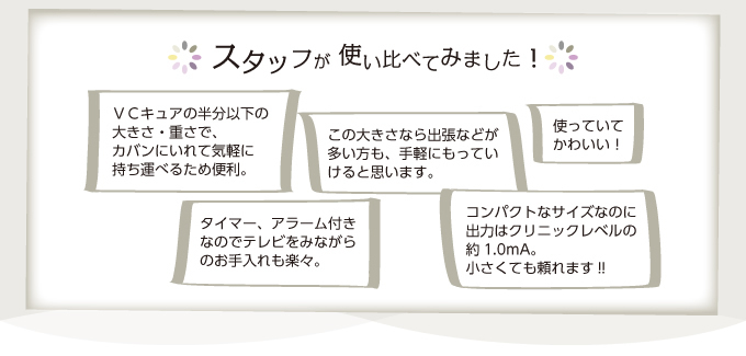 スタッフが使い比べてみました!