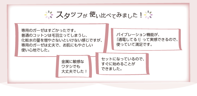 スタッフが使い比べてみました!