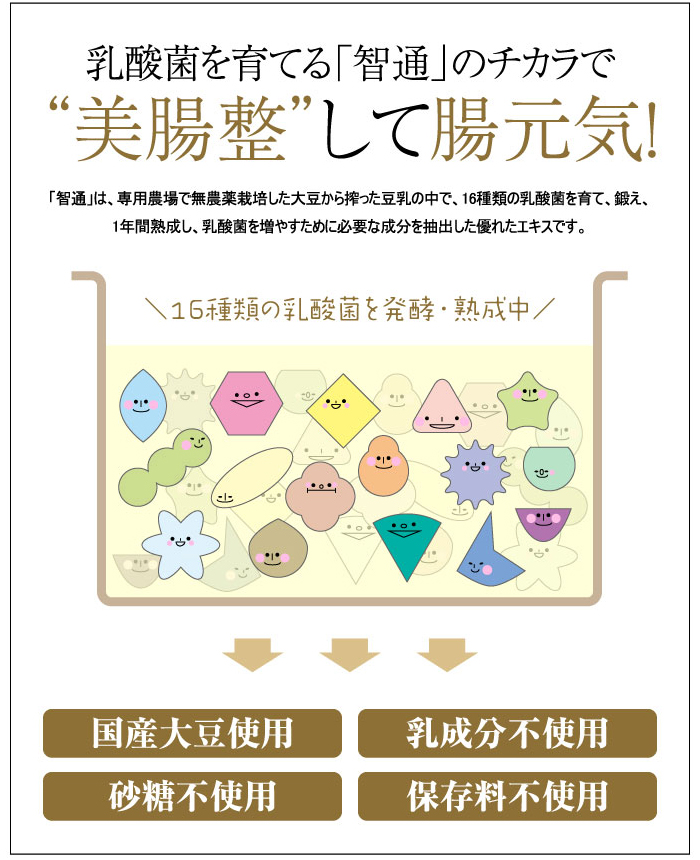 「智通（ちつう）」の力で”美腸整”して腸元気!