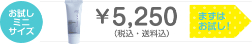 お試しミニサイズ\5,250