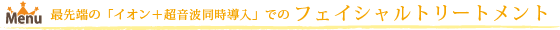 フェイシャルトリートメント