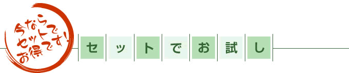 セットでお得です！セットでお試し