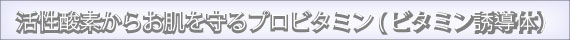 活性酸素からお肌を守るプロビタミン