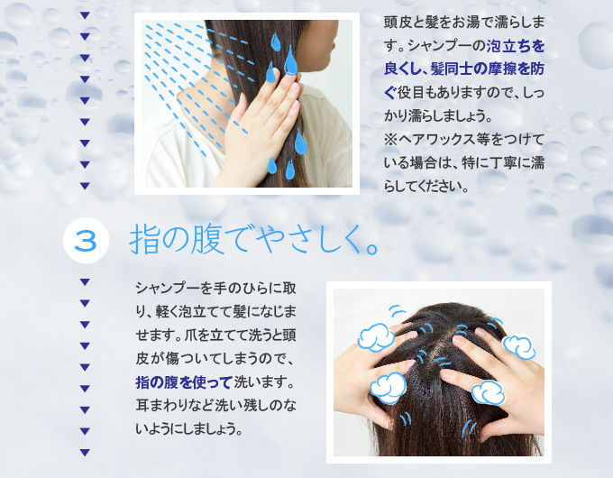 カミハダシャンプーの使い方2