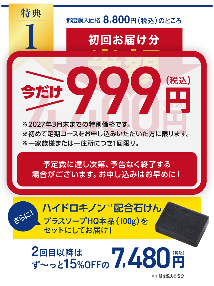 初回半額がさらに