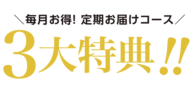 お得な3大特典