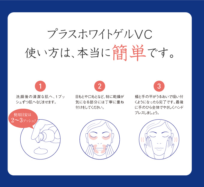 プラスホワイトゲルVC使い方