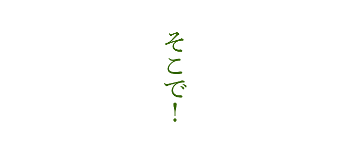 そこで・・・