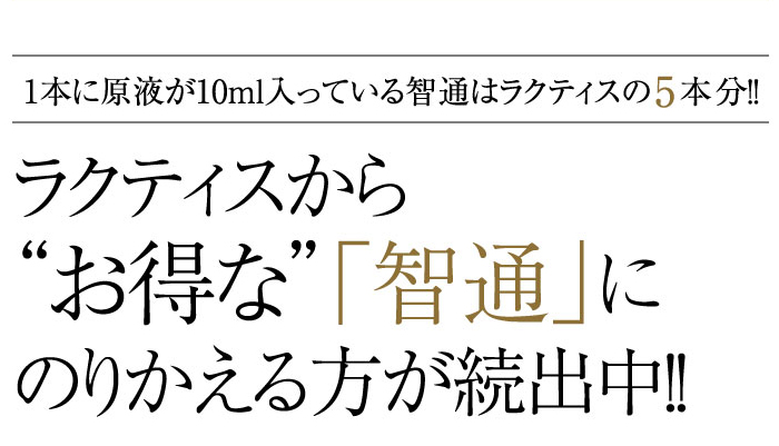 ラクティスからお得な「智通(ちつう)」にのりかえる方が続出中