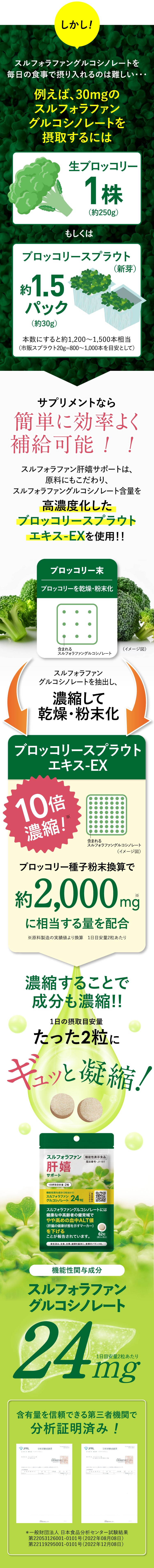 スルフォラファンサプリ まとめ買い スルフォラファン肝嬉サポート 2袋