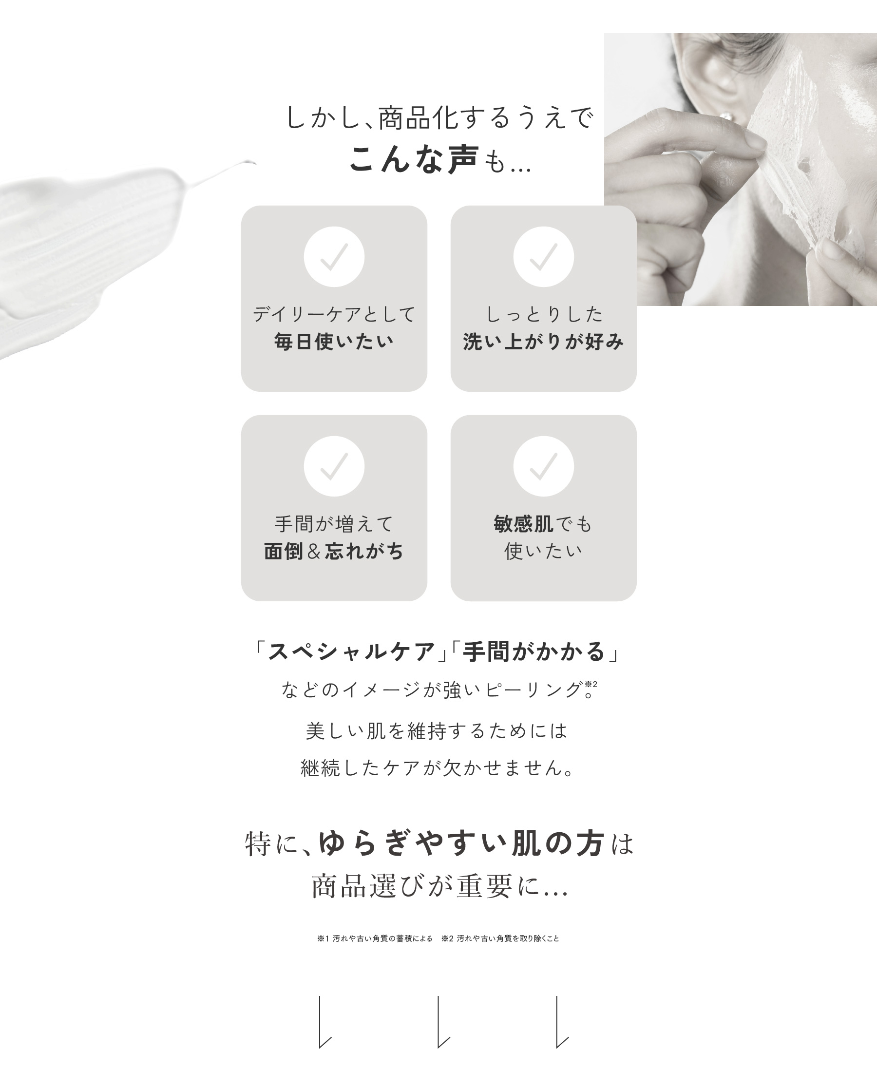 ピーリングの不安