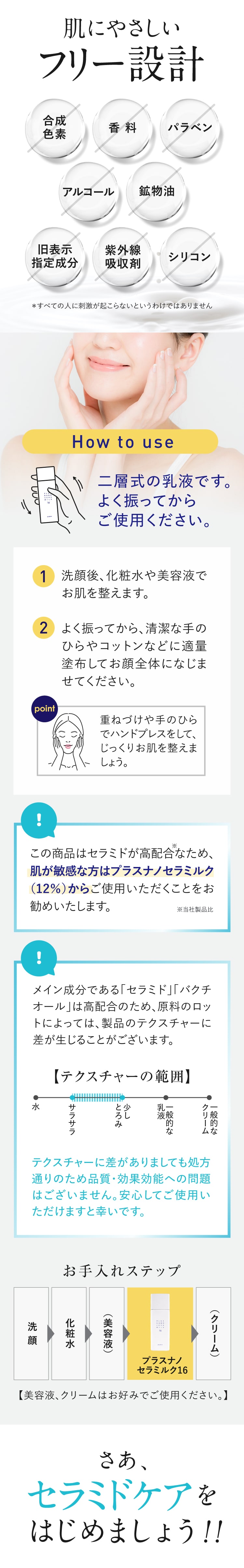 プラスキレイ プラスナノセラミルク16 セラミド 高濃度16％ [定期購入]
